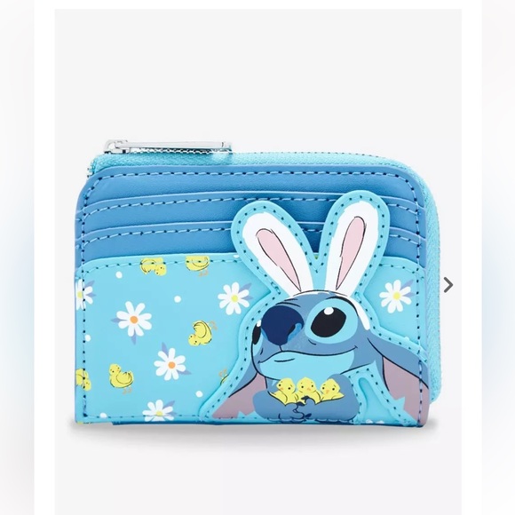 NWT Loungefly Disney “Easter” Lilo & Stitch Bunny Ears Mini Backpack Wallet Set🐣 - Picture 7 of 16